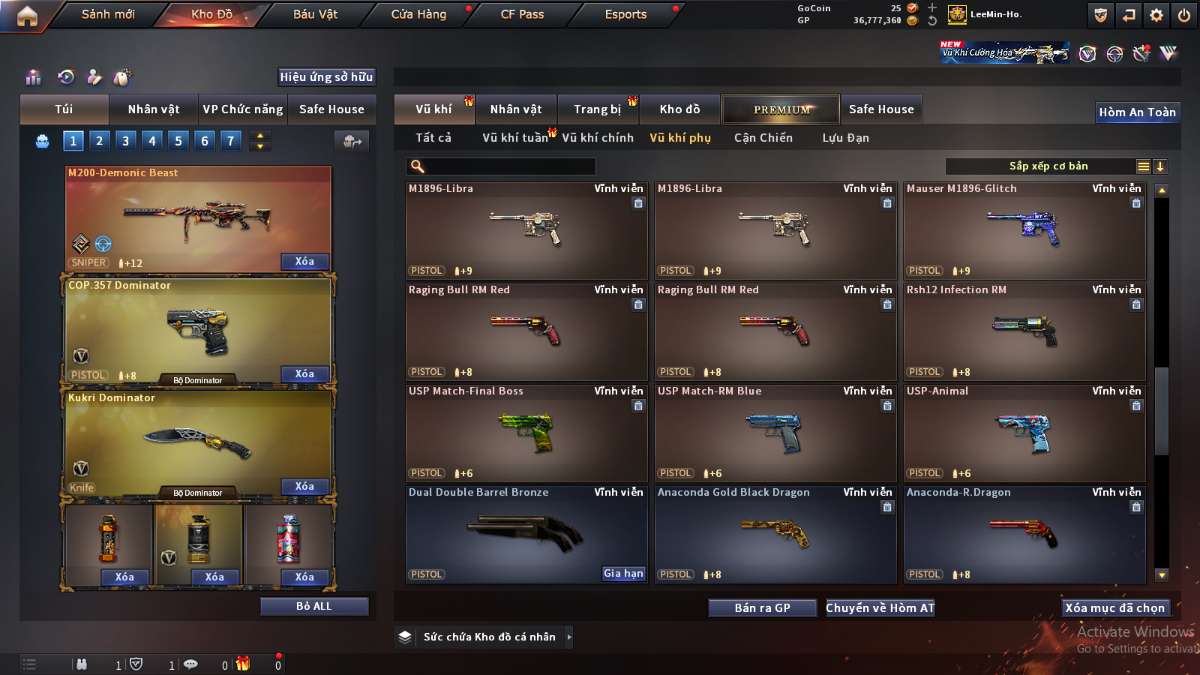 shop acc cf uy tin gia re